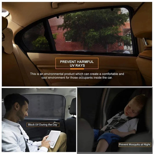 BreezeGuard Rear Window Mesh Sunshade Set