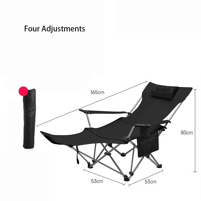 Outdoor Camping Folding Chair Portable Angle Adjustable Chaise Sun Beach loungers Garden Terrace Relax Recliner