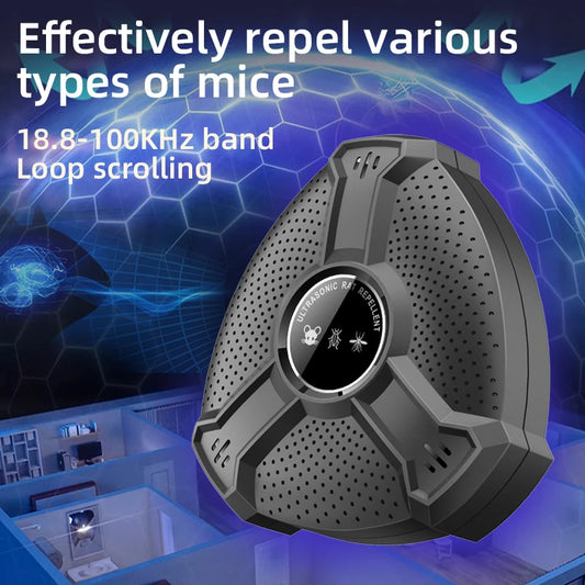 Intelligent Ultrasonic Rodent Repellent High-power Warehous Kitchen To Drive Away Mice And Cockroaches Household Use