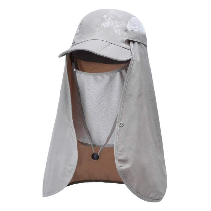 Foldable Quick Drying Waterproof 360° Visor Hat UV Protection Baseball Cap Men Shawl Sun Hats Women Dual Use Fishing Hiking Cap