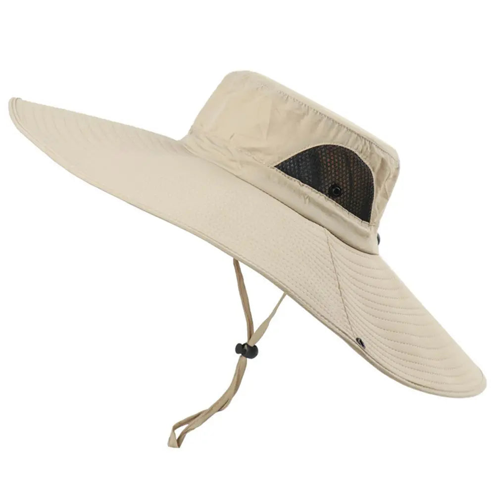 Men Women Wide Visor Brim Hat Boonie Bucket Cap Summer Fishing UV Sun Protection Breathable Caps