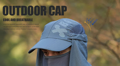Foldable Quick Drying Waterproof 360° Visor Hat UV Protection Baseball Cap Men Shawl Sun Hats Women Dual Use Fishing Hiking Cap