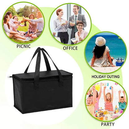 Portable Lunch Cooler Bag Folding Insulation Picnic Ice Pack Food Thermal Bag Drink Carrier Insulated Bags Food Delivery Bag