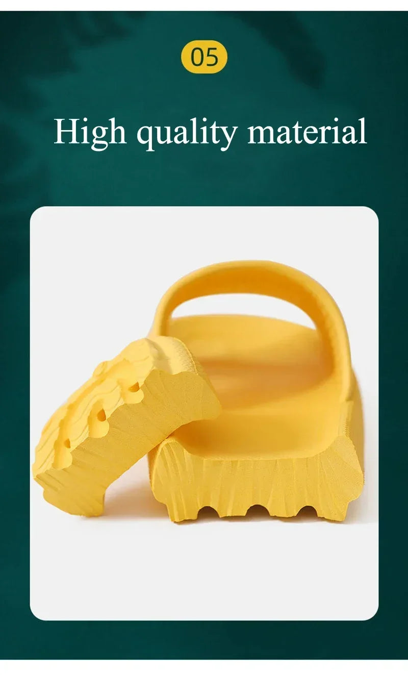 High quality Women Thick Slippers Indoor Home Eva Soft Sole Pillow Slides Sandals Woman Summer Non Slip Beach Flip Flops New