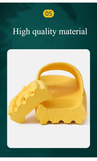 High quality Women Thick Slippers Indoor Home Eva Soft Sole Pillow Slides Sandals Woman Summer Non Slip Beach Flip Flops New