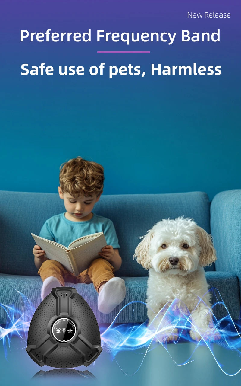 Intelligent Ultrasonic Rodent Repellent High-power Warehous Kitchen To Drive Away Mice And Cockroaches Household Use