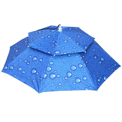 Portable Rain Umbrella Hat Foldable Outdoor Fishing Sunshade Waterproof Camping Headwear Beach Head Hats Fishing Hat 55-95CM