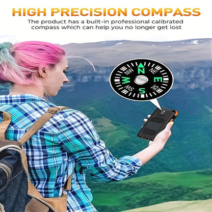 Solar Power Bank 80000mAh Portable Charging Poverbank External Battery Charger Strong Light LDE Light for All Smartphones