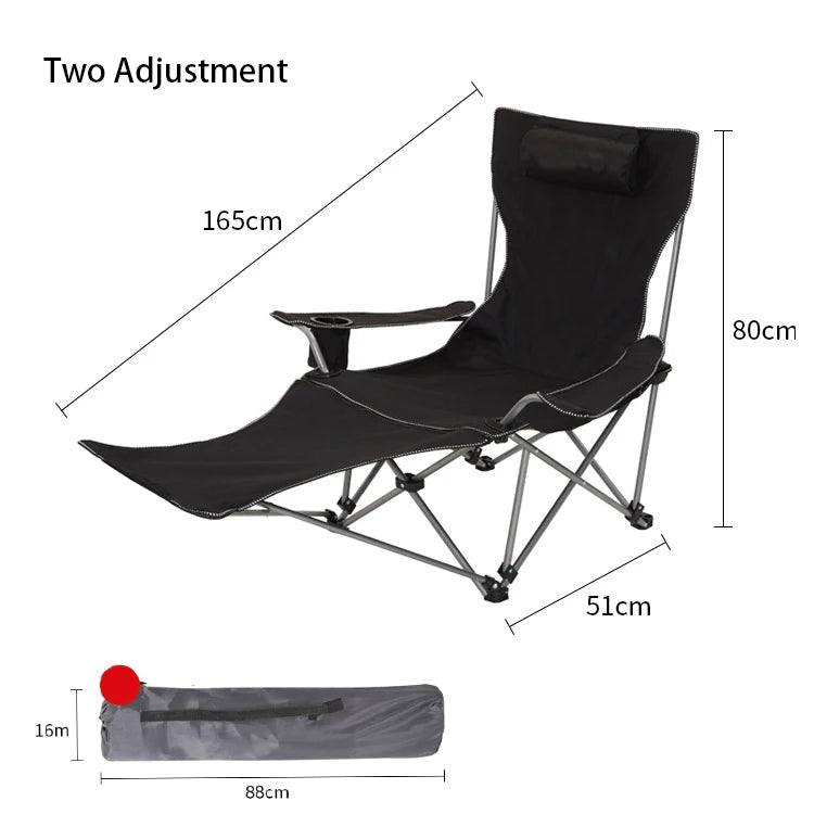 Outdoor Camping Folding Chair Portable Angle Adjustable Chaise Sun Beach loungers Garden Terrace Relax Recliner