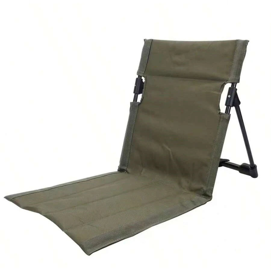 Outdoor Foldable Camping Chair Garden Park Single Lazy Reclining Chair Backrest Cushion Picnic Camping Folding Back Beach Chair