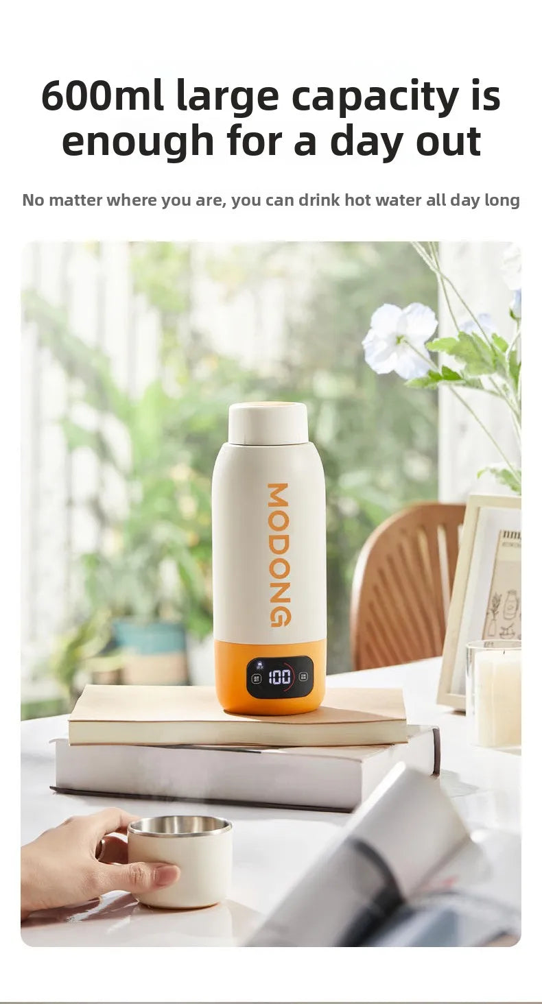 Corrosion-Resistant Electric Bottle, Large Capacity Portable, Constant Temperature Long-Lasting, Travel Heating Water Mug