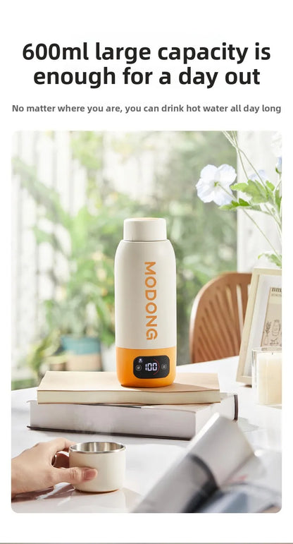 Corrosion-Resistant Electric Bottle, Large Capacity Portable, Constant Temperature Long-Lasting, Travel Heating Water Mug