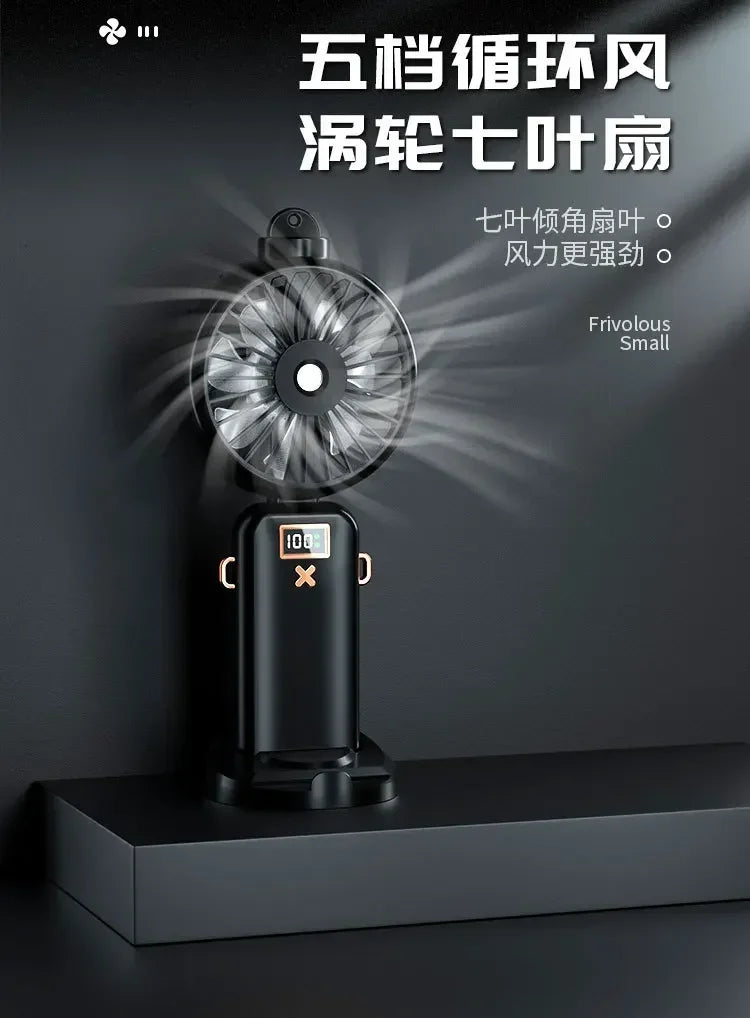 Mini Handheld Small Fan Portable Desk Misting Fan USB Rechargeable Portable Small Air Cooler Cooling Spray Humidifier Fan