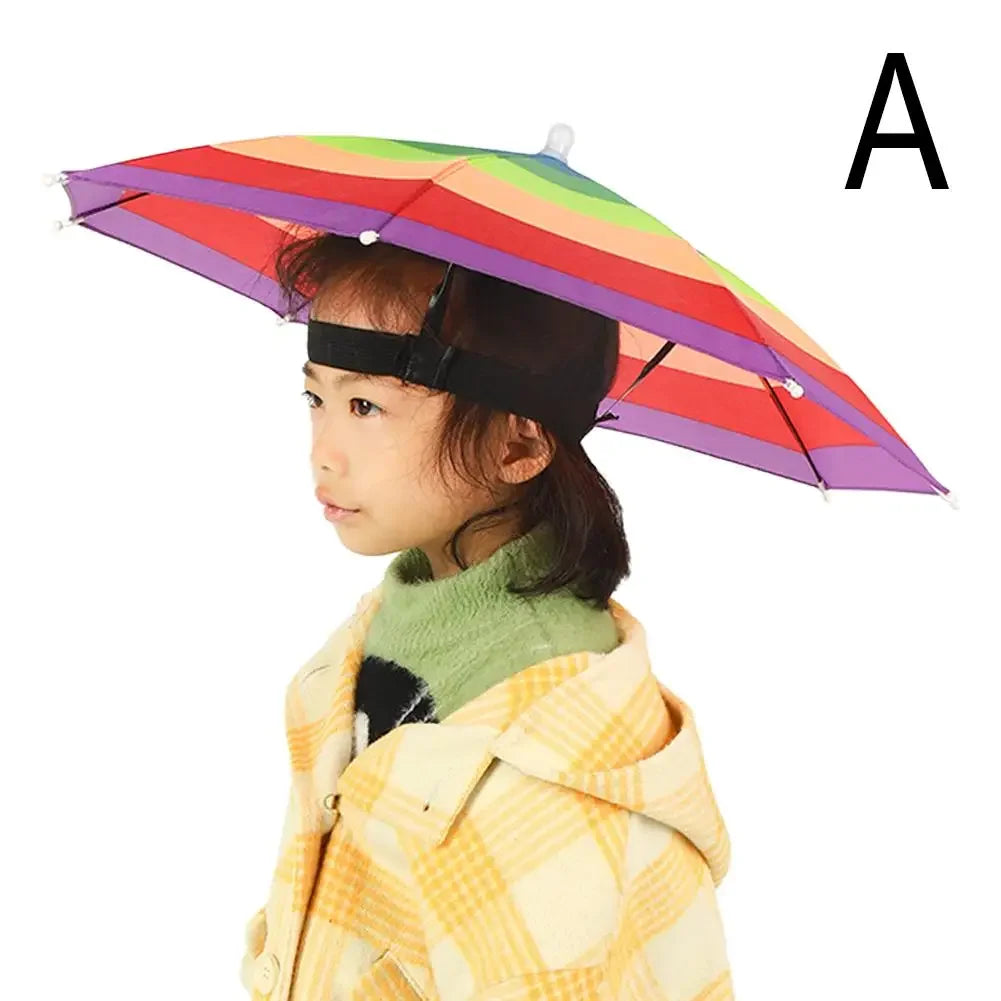 Foldable Outdoor Umbrella Hat Women Men Fishing Headwear Waterproof Hat Head Cap Cap Camping Headwear Beach Sun S2F9