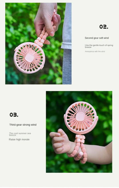 Fan for Cart Stroller Fans Portable Outdoor Fan Clip On for Baby 600mAh USB Rechargeable Handheld Electric Fan for Home 3 Speeds