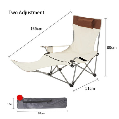 Outdoor Camping Folding Chair Portable Angle Adjustable Chaise Sun Beach loungers Garden Terrace Relax Recliner