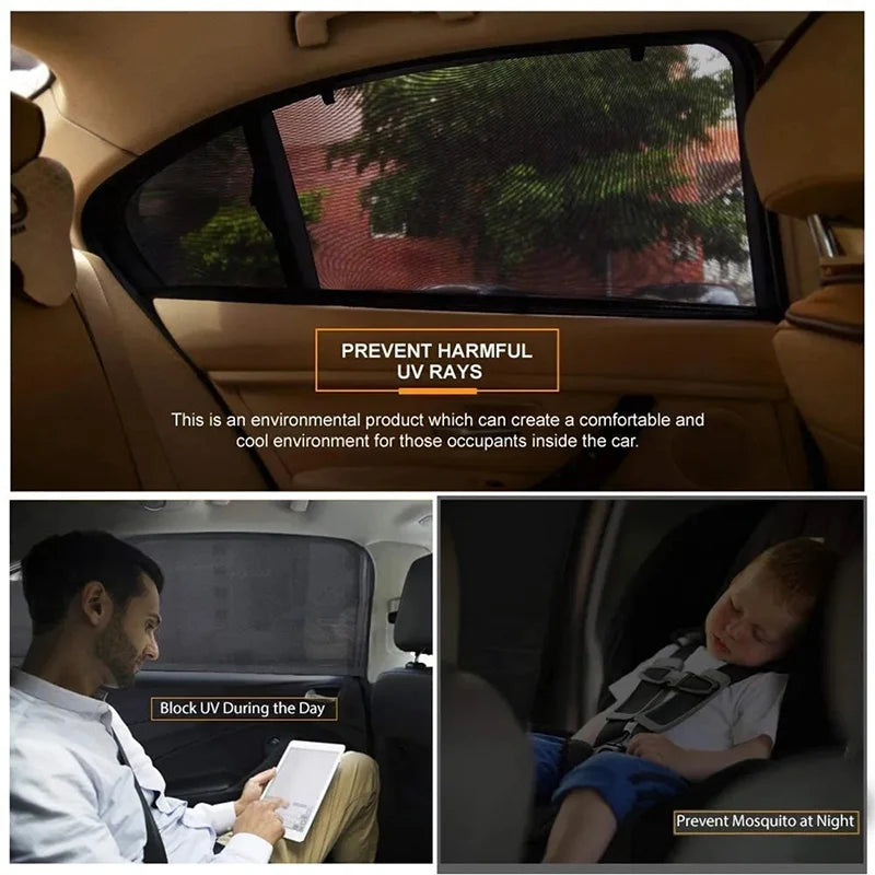 BreezeGuard Rear Window Mesh Sunshade Set