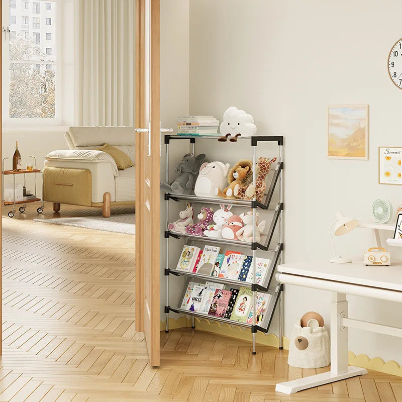 New simple multi-layer inclined dustproof shoe rack. Space saving home door step shoe cabinet, easy to assemble