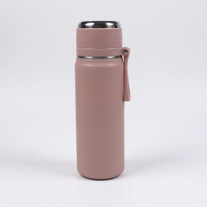 Stainless Steel Thermos Bottle 500ml/16.9oz And 600ml/20oz Vacuum Insulated Water Bottle With Handle Travel Insulated Cup