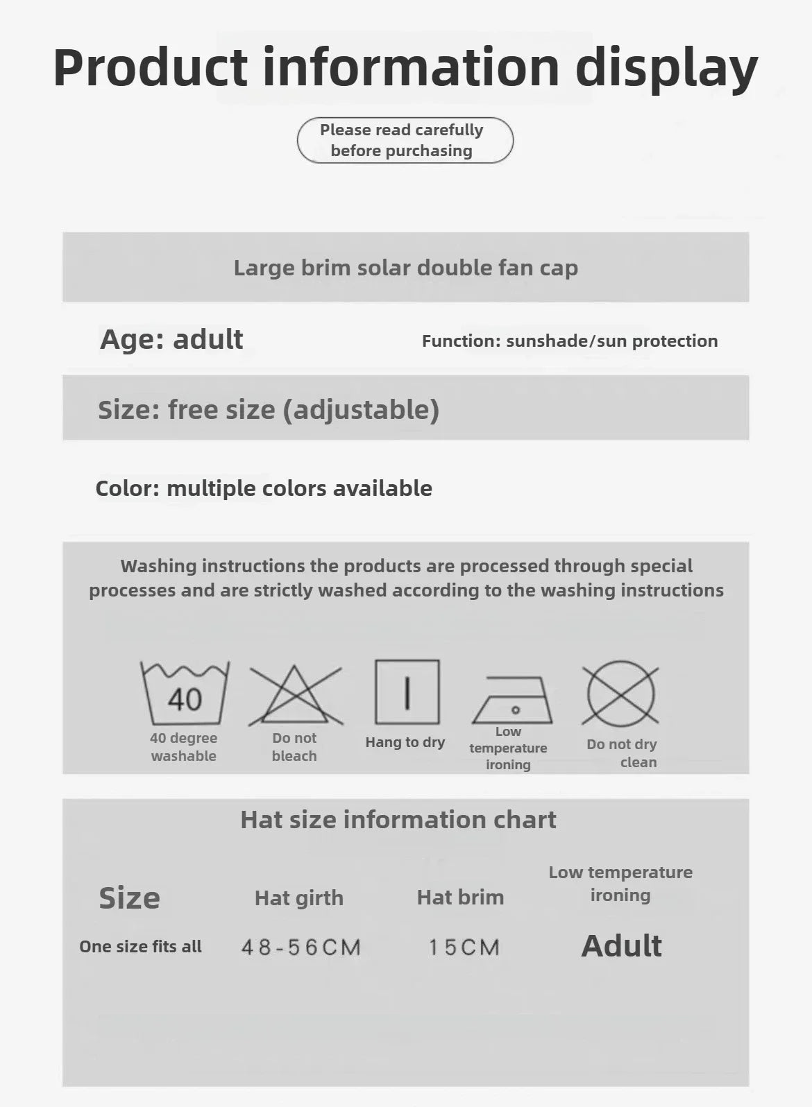 Outdoor Summer Sun Hat With 2 Fan Large Brim Windproof Strap Solar Or USB Charging Anti UV Sun Fishing Cap
