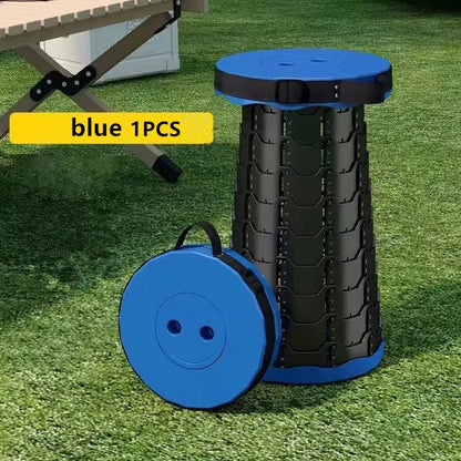 Folding Stool Outdoor Portable Chair Retractable Adjustable Bench Camping, Fishing Multi-scene Applicable