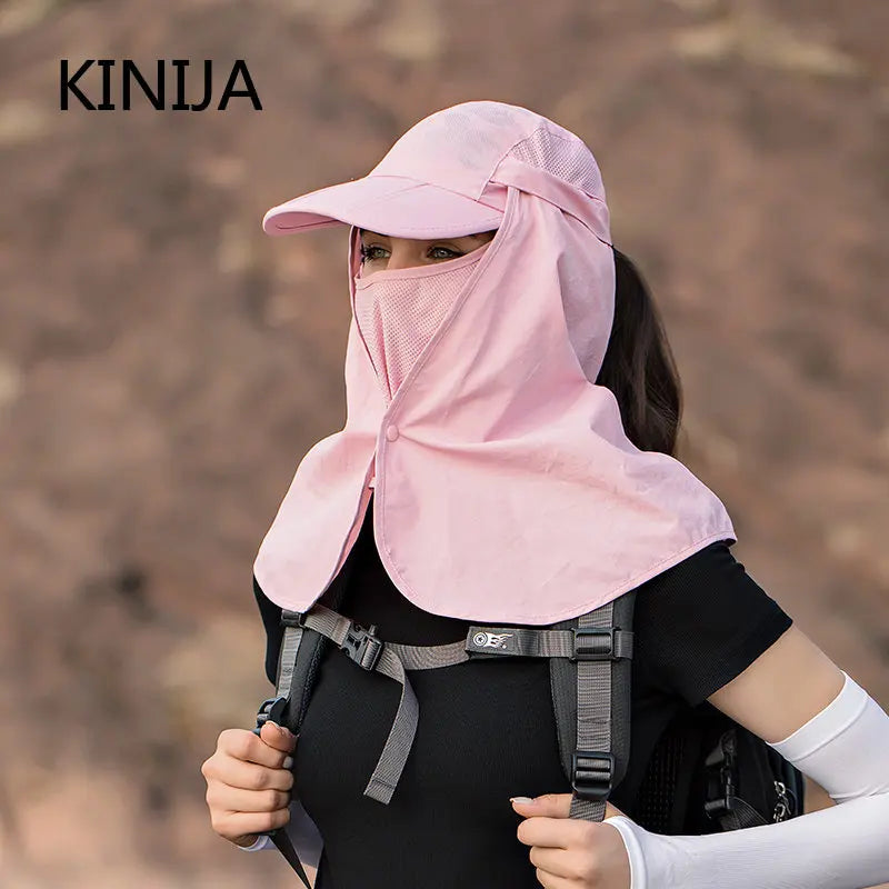 Foldable Quick Drying Waterproof 360° Visor Hat UV Protection Baseball Cap Men Shawl Sun Hats Women Dual Use Fishing Hiking Cap