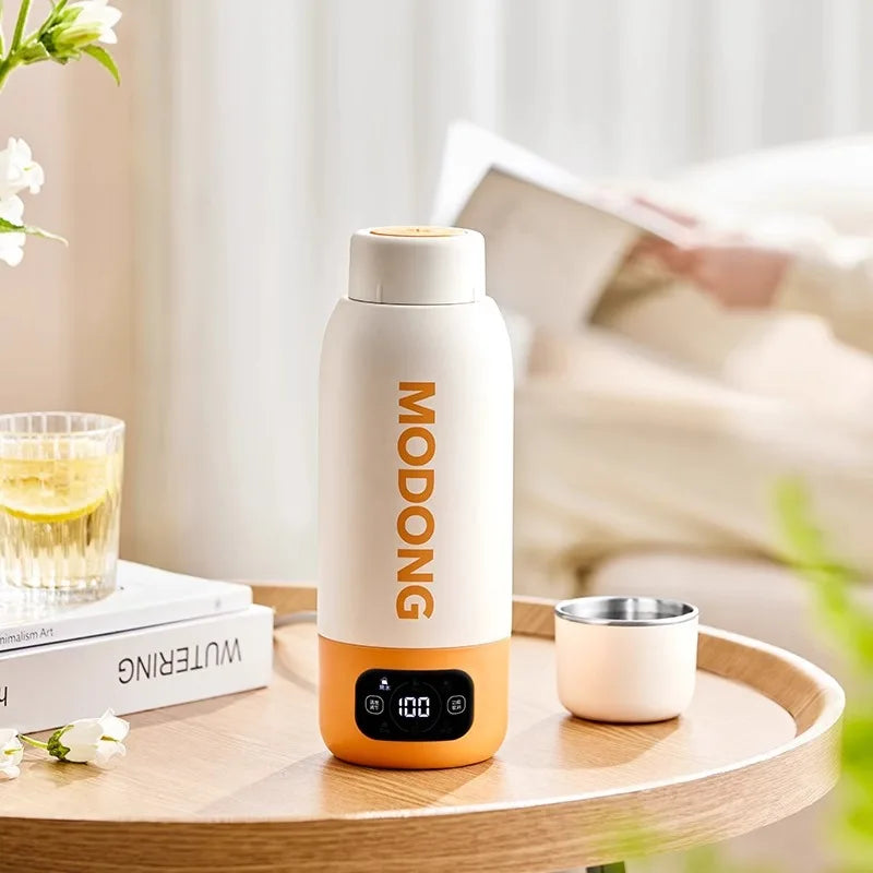 Corrosion-Resistant Electric Bottle, Large Capacity Portable, Constant Temperature Long-Lasting, Travel Heating Water Mug