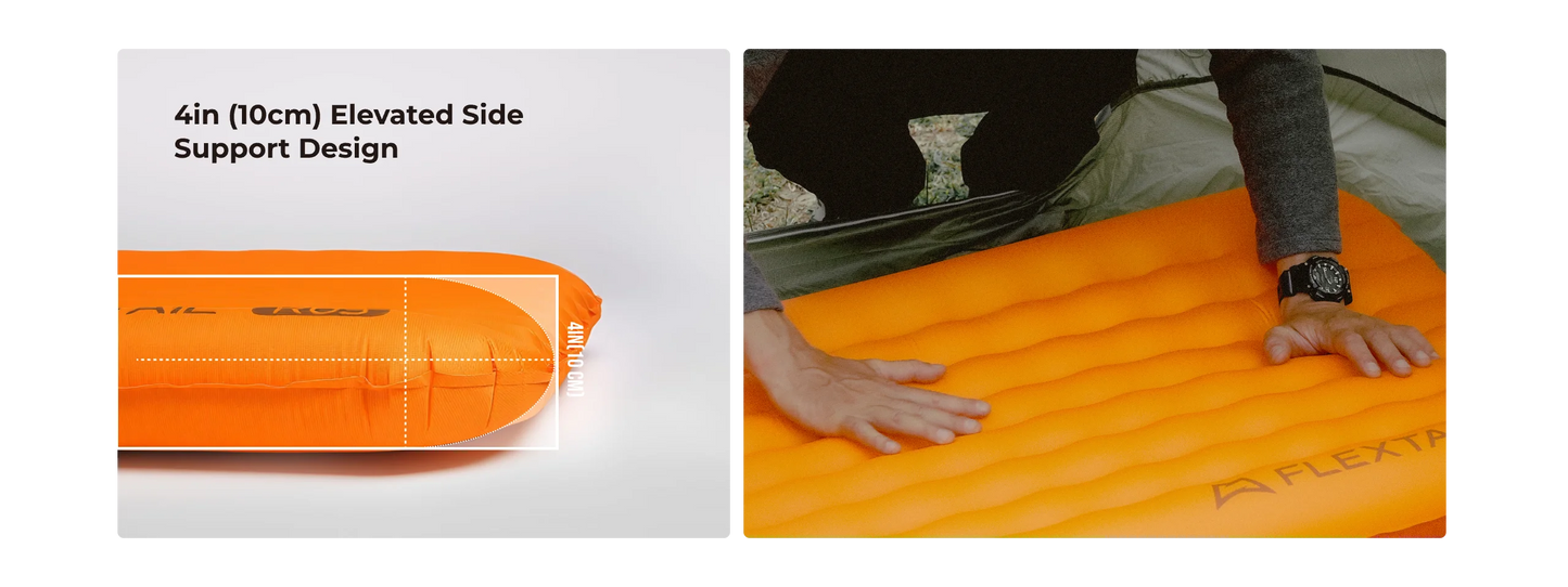 FLEXTAIL TINY SLEEPING PAD R05 – 196cm Insulated Sleeping Pad, R 5.6 Inflatable Air Mat, 4 Seasons Outdoor Camping Air Mattress