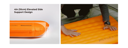 FLEXTAIL TINY SLEEPING PAD R05 – 196cm Insulated Sleeping Pad, R 5.6 Inflatable Air Mat, 4 Seasons Outdoor Camping Air Mattress
