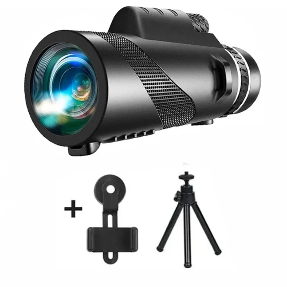 80x100 HD Portable Zoom Telescope 5000M Long Distance Folding Mini Powerful for Hunting Sports Outdoor Camping Travel
