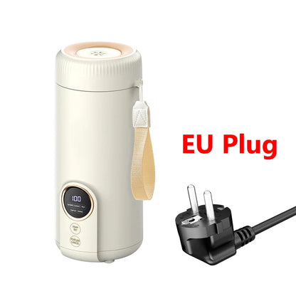 LED Digital Display Boiling Water Electric Bottle 220V 400W Leakproof Travel Milk Coffee Heating Cup Portable Hot Water Kettle