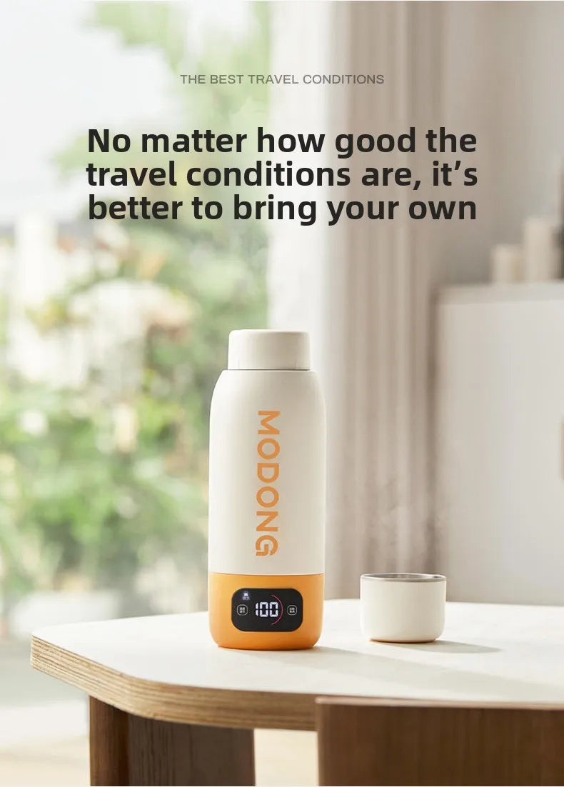 Corrosion-Resistant Electric Bottle, Large Capacity Portable, Constant Temperature Long-Lasting, Travel Heating Water Mug