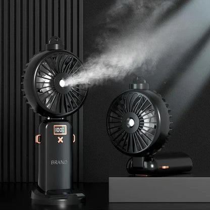Mini Handheld Small Fan Portable Desk Misting Fan USB Rechargeable Portable Small Air Cooler Cooling Spray Humidifier Fan