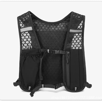 Lightweight Running Vest with Phone Holder New Reflective Hydration Water Chest Pack Storage for Sports Water Bottle