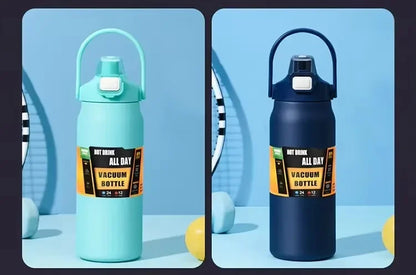 304 Stainless Steel Vacuum Tumbler with Straw Hot Cold Sports Water Bottle Outdoor Thermos