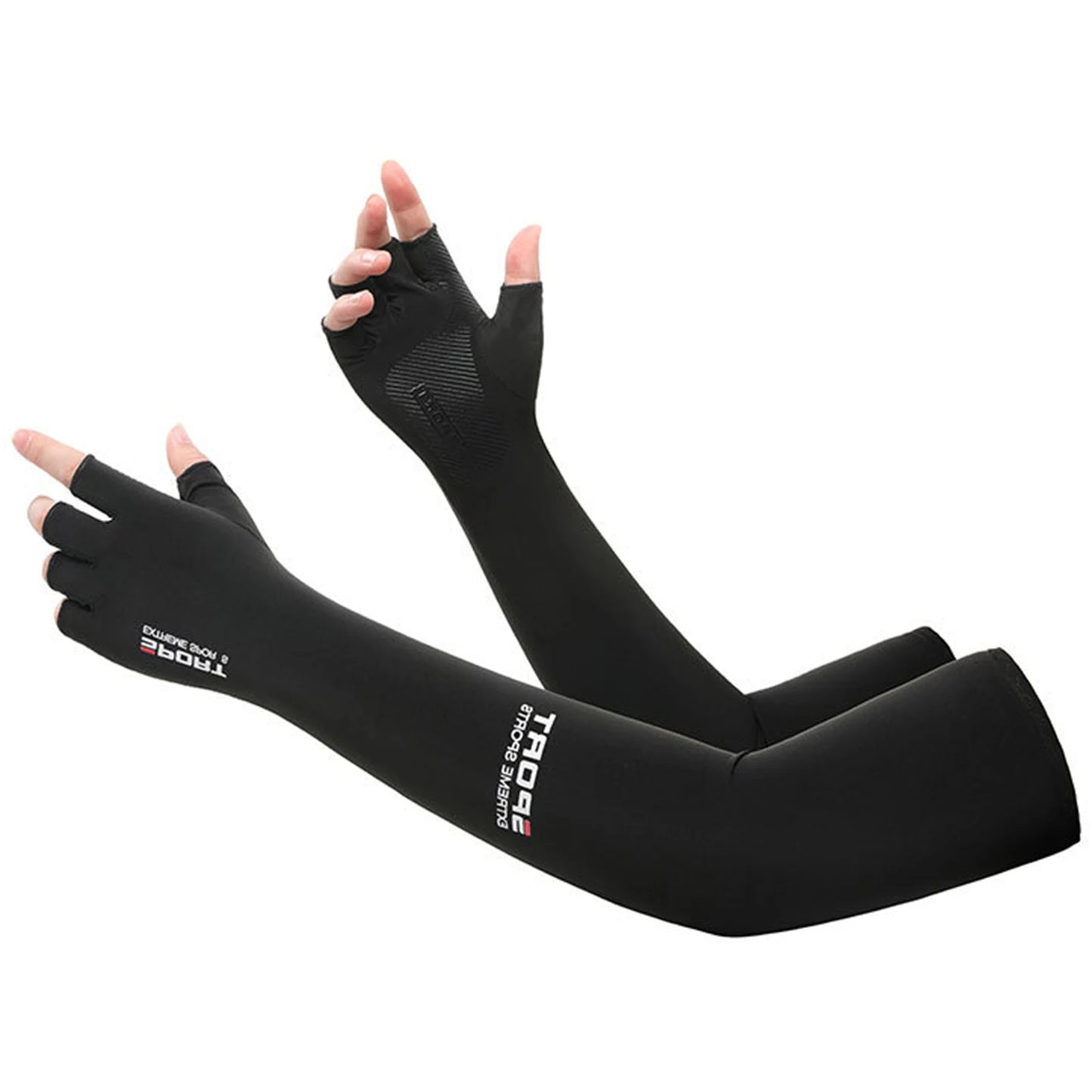 Summer Anti-UV Cooling ‌Ice Silk Arm Sleeves Breathable Stretchy Cover UV Protection Sun Sleeves for Cycling Running Sports