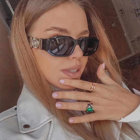 New Fashion Irregular Sunglasses Vintage Men Women Personlity Small Frame Shades Sun Glasses Latest Popular UV400