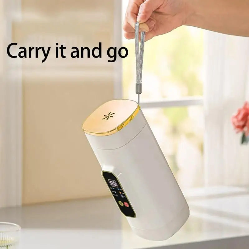 D0AB Electric Kettle 450ml/650ml Portable Water Boiler with 6 Temperature Control Stainless Steel Heating Cup for Travel