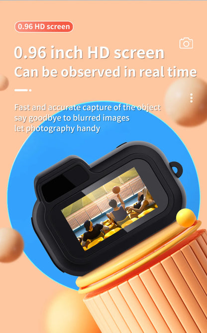 Mini Y3000 Keychain Camera8MP Photo Tiny Digital Body Cameras Thumb Cam, DV Micro Camcorder Support SD Card with Screen for Kids