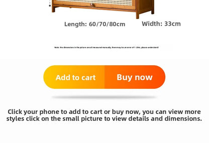 Imitation rattan woven shoe cabinet, simple shoe rack at the door of the home, economical, good-looking indoors