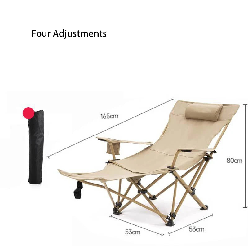 Outdoor Camping Folding Chair Portable Angle Adjustable Chaise Sun Beach loungers Garden Terrace Relax Recliner