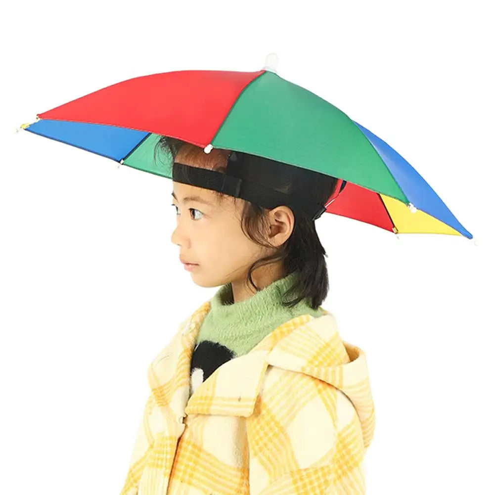 Foldable Outdoor Umbrella Hat Women Men Fishing Headwear Waterproof Hat Head Cap Cap Camping Headwear Beach Sun S2F9