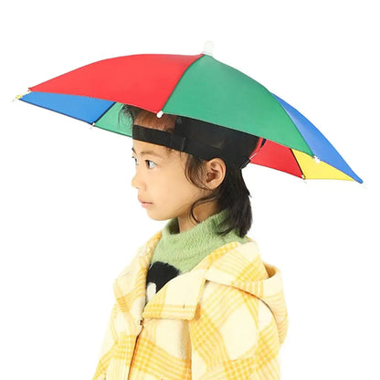 Foldable Outdoor Umbrella Hat Women Men Fishing Headwear Waterproof Hat Head Cap Cap Camping Headwear Beach Sun S2F9