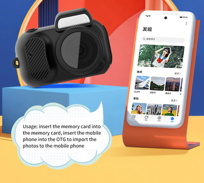 Mini Y3000 Keychain Camera8MP Photo Tiny Digital Body Cameras Thumb Cam, DV Micro Camcorder Support SD Card with Screen for Kids
