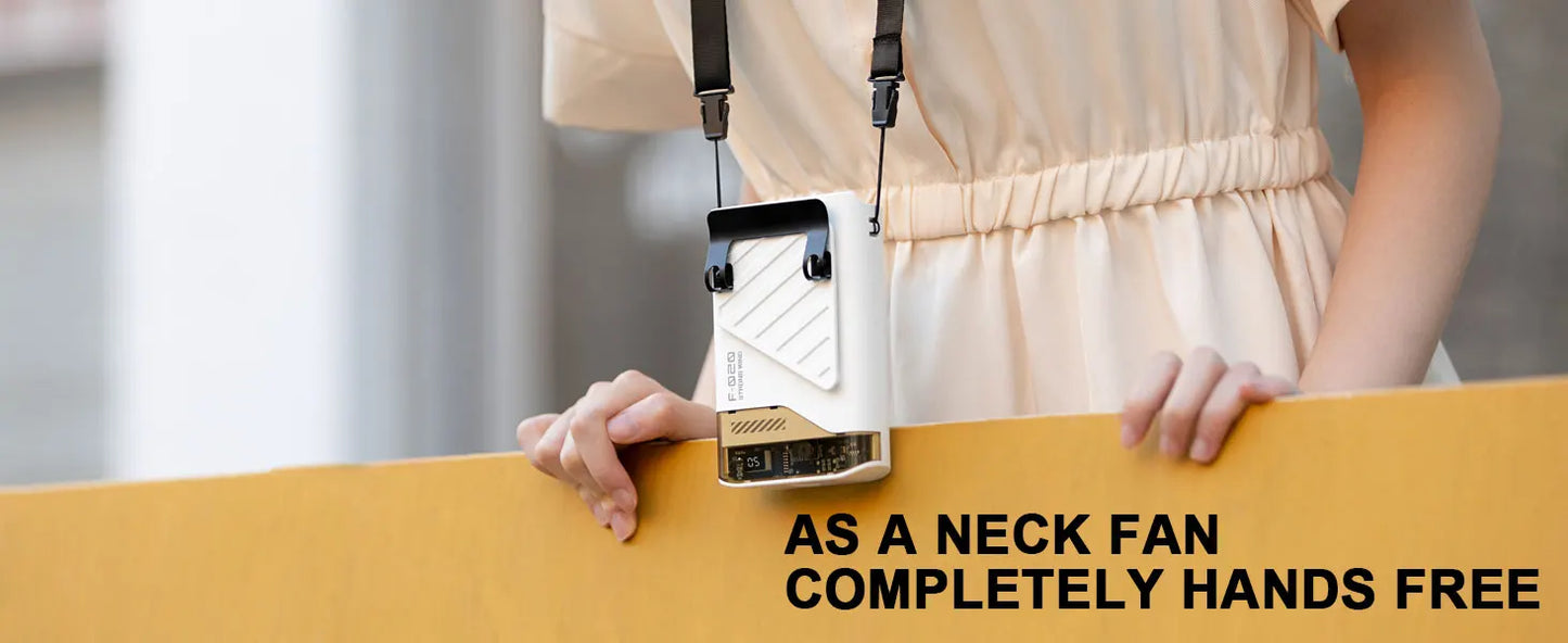 Portable Waist Fan with Belt Clip Light Mute Five Hole New Neck Hanging Fan Suitable for Outdoor Travel of Office Desk