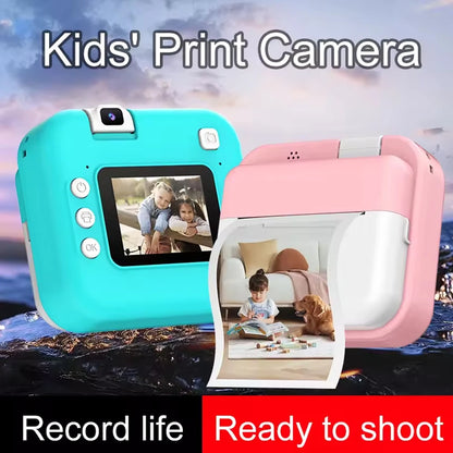 Children Digital Camera Photography Instant Print Camera for Kids Thermal Print Camera Photo Printing Video Toys With 32G Card