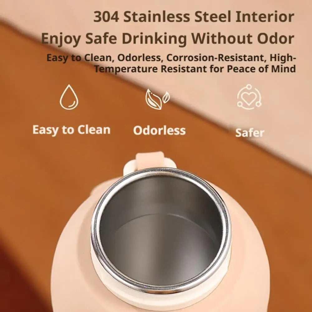 500ml LCD Electric Kettle WIth 304 Stainless Steel Hotel Camping 6 Temperature Control USB Portable Travel Heating Water Cup
