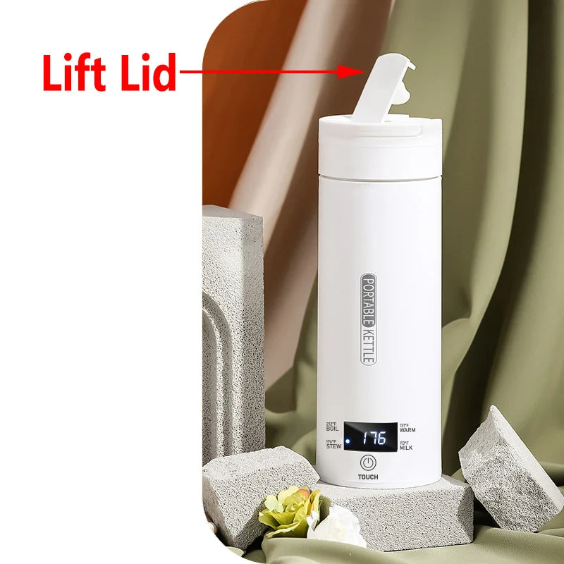 4 Temperature Electric Heating Kettle Leakproof Portable Fast Water Boiling Thermos Bottle Portable 220V 110V Hot Water Cup