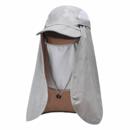 Foldable Quick Drying Waterproof 360° Visor Hat UV Protection Baseball Cap Men Shawl Sun Hats Women Dual Use Fishing Hiking Cap