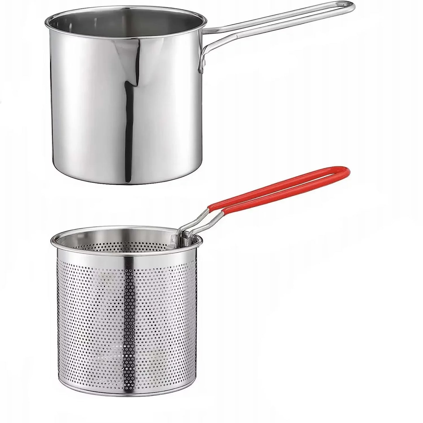 Deep Frying Pot Kitchen Fryer With Strainer Stainless Steel Tempura Fryer Pan Fry Pot Chicken Fried Chicken Cooking Tools
